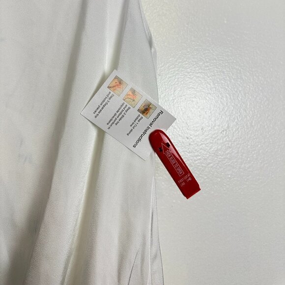 MAC DUGGAL Crystal Neck Ruched Cocktail Dress in White Size US 8 - Picture 4 of 10